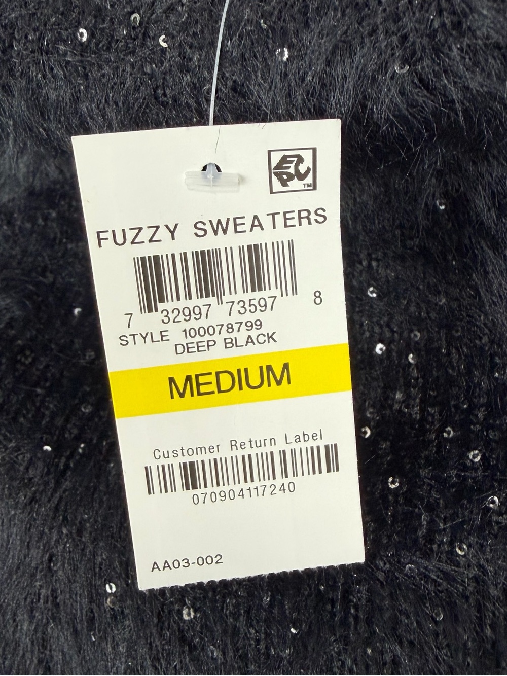 INC Fuzzy Ribbed Knit Sweater - Picture 4 of 4